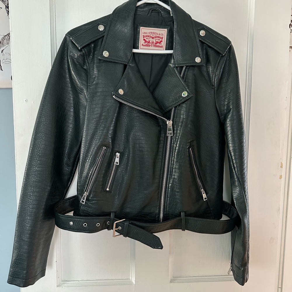Levi's Women's Dark Leather Moto Jacket